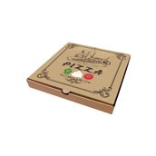 36x36x4.2/PZ-BR Κουτί Πίτσας Μικροβέλε, σχέδιο Pizza Καφέ, 36x36x4.2cm