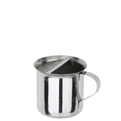 ES4X Kύπελο με χερούλι+σίτα, INOX 18/10 (0.8mm), φ10xΥ9cm, ιδανικό για ESPRESSO, ελληνικής κατασκευής