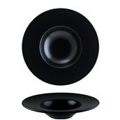 NOTBNC28CK Πιάτο Βαθύ πορσελάνης 28cm, Notte Black, BONNA