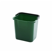 TR.5265/GN Πλαστικός κουβάς με χερούλι 4.7lt, 21.3x17.7x21.5cm, στοιβαζόμενος, πράσινος. Trust