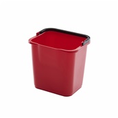 TR.5265/RD Πλαστικός κουβάς με χερούλι 4.7lt, 21.3x17.7x21.5cm, στοιβαζόμενος, κόκκινος. Trust