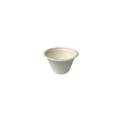 ZBL-04OZ-100 Πακέτο 100 Μπωλ σωσάκια 4oz (120ml) στρογγυλό, φ7.5xΥ4.8cm, από ζαχαροκάλαμο, Μίας Χρήσης