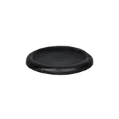 ROCK-PLATE/BK Πιάτο Ασύμμετρο Πορσελάνης, φ24.5xΥ3.5cm, Μαύρο ματ, πέτρινης υφής