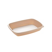 HOT78120IR Δοχείο Τροφίμων Ορθογώνιο 600ml, 23x16x4cm, PP, Μπεζ, Μίας Χρήσης, Sabert