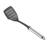 LACOR.68275 Σπάτουλα Nylon, τρυπητή, 8.5x10.5cm, με INOX 18/10 λαβή, μήκος 37.5cm, Lacor