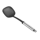 LACOR.68272 Σπάτουλα Nylon, τρυπητή, 10.5x10.5cm, με INOX 18/10 λαβή, μήκος 36.5cm, Lacor
