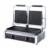 HEG-813 Ηλεκτρική Τοστιέρα Grill, διπλή, 48x22.5cm, Ραβδωτή, 3.6KW, KARAMCO