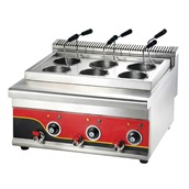 EPC-6A Βραστήρας Ζυμαρικών, INOX, επιτραπέζιος, 4.8KW, 6 καλάθια, KARAMCO