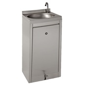 XDLMC400GPM Νιπτήρας υγιεινής, INOX, δαπέδου με πεντάλ, 40x40x85cm, XDOME