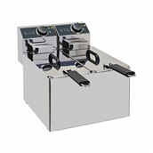 XDF44LS Φριτέζα Διπλή, 2x4lt Λάδι, 6000W. XDOME