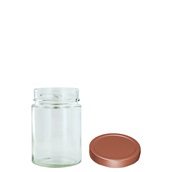 ERGO-314+LID/CO Βάζο γυάλινο 314ml, σειρά ERGO, με καπάκι (φ7cm) χάλκινο