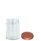 ERGO-580+LID/CO Βάζο γυάλινο 580ml, σειρά ERGO, με καπάκι (φ8.2cm) χάλκινο