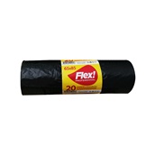FLEX-6585-20/BK Ρολό 20 τεμ. σακούλες σκουπιδιών, 65x85cm, με άρωμα βανίλιας, μαύρες