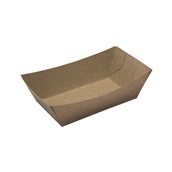 P012908 Χάρτινο σκαφάκι Kraft, 10.5x7x4cm, μιας χρήσης, ROIS Bros