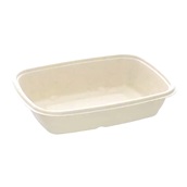 PUL48632PLA Μπωλ 825ML 21x16x5cm, από ζαχαροκάλαμο, με επικάλυψη PLA, Μίας Χρήσης, Μπεζ, Sabert