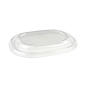 PUL58021 Καπάκι για οβάλ μπωλ 19x15cm, RPET, Μίας Χρήσης, Διάφανο, Sabert