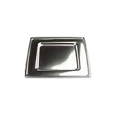 SIL0051806R15 Πιάτο Ρηχό 18 x 18 cm, Ασημί, PS, Μίας Χρήσης, Sabert