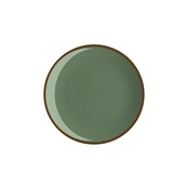 LOP27-FP-23 Πιάτο Ρηχό πορσελάνης, Φ23cm, Χακί με ρίγα, σειρά OPERA, LUKANDA