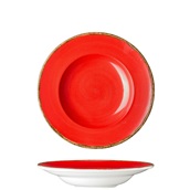 360D-PP-27 Πιάτο Ζυμαρικών πορσελάνης 27cm, Κόκκινο, σειρά 360, LUKANDA