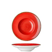 360D-PP-24 Πιάτο Ζυμαρικών πορσελάνης 24cm, Κόκκινο, σειρά 360, LUKANDA