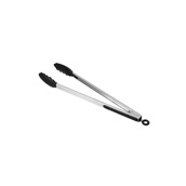 171303 Λαβίδα INOX 26.7cm, μαλακό πιάσιμο σιλικόνης μαύρο, με κλείδωμα, Hendi