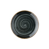 TWI-FP-25 Πιάτο Ρηχό πορσελάνης, Φ25cm, Γκρίζο-Μπλε, σειρά TWISTER, LUKANDA