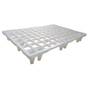 110/WHITE Παλέτα πλαστική άσπρη, 80x120xΥ13.5cm, φορτίο έως 1400kg