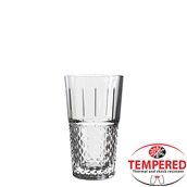 PAS.520065 Γυάλινο Ποτήρι Σκαλιστό Ψηλό, 35.5cl, στοιβαζόμενο, φ8.1x13.7cm, tempered HIGHNESS, PASABAHCE