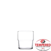 PAS.420945 Γυάλινο Ποτήρι Χαμηλό, 30cl, στοιβαζόμενο, φ8x8.7cm, tempered HILL, PASABAHCE