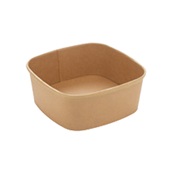 PAP14032PE Χάρτινο μπωλ Kraft 17x17xΥ6.5cm, 1200ml, μιας χρήσης, Sabert