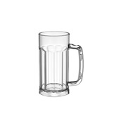 GC34 Ποτήρι πλαστικό PC (Polycarbonate), Μπύρας, διάφανο, 580ml