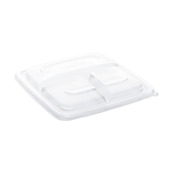 PUL51903PP Καπάκι PP τρίχωρο, 23x23x4cm, Ανθεκτικό σε Θερμοκρασίες, Μίας Χρήσης, Διάφανο, Sabert