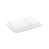 PUL51602PP Καπάκι PP, δίχωρο, 17x23cm, Ανθεκτικό σε Θερμοκρασίες, Μίας Χρήσης, Διάφανο, Sabert