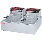 HEF-89-THERMO Φριτέζα Διπλή, 2x8lt Λάδι, 2x2800W. KARAMCO