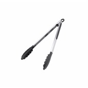 TONG5510 Λαβίδα INOX 24cm, μαλακό πιάσιμο σιλικόνης μαύρο, με κλείδωμα, Buffet Choice