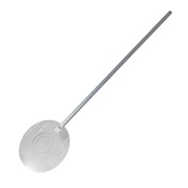 AL-SHPF-R122 Φτυάρι Πίτσας Τρυπητό Στρογγυλό Φ32cm, με Μακριά Λαβή, Συνολικό Μήκος 122 cm, Aλουμινίου