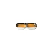 GA-C-RB2-1810 Μπωλ πορσελάνης 10x18cm, δίχωρο, μελί, GALAXY-C, LUKANDA
