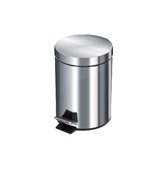 CRP5-A Κάδος απορριμάτων INOX με πεντάλ 5 λίτρων, φ23xΥ28cm, Stil-Casa Italy