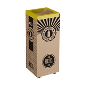 PUC60-YE Κάδος Eco Χάρτινος, 60L, 28x28xΥ70cm, ανακύκλωσης πλαστικού, Stil-Casa Italy