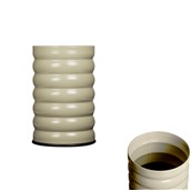 2002-GCH Κάδος Μεταλλικός ανοιχτός, 17L, φ24xΥ38cm, Γκρι Σαμπανιζέ, Stil-Casa Italy