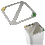 PC6C-AS Κάλυμμα κάδου 30x30cm, Δίχωρο Ανακύκλωσης, Σατινέ, Stil-Casa Italy