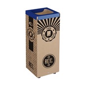 PUC60-BL Κάδος Eco Χάρτινος, 60L, 28x28xΥ70cm, ανακύκλωσης χαρτιού, Stil-Casa Italy