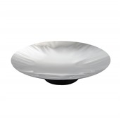 V333224002 Πιατέλα παρουσίασης Buffet ανάγλυφη, INOX, φ36cm, με βάση 4cm, abert Ιταλίας