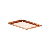 P2112 Δίσκος παρουσίασης INOX, σε χρώμα χαλκού (copper), σφυρήλατος, 30.5x21x1.3cm, Leone