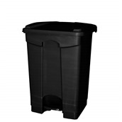 KDN-90-PD/BK Κάδος πλαστικός 90Lt, με πεντάλ, ύψος 72cm, μαύρος