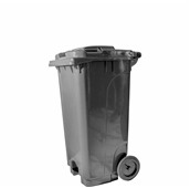 KDN-120-PD/GR Κάδος πλαστικός 120Lt, με ρόδες & πεντάλ, ύψος 85cm, γκρι