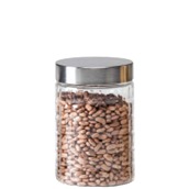 BORO-1217 Δοχείο Γυάλινο 1.3 λίτρα, φ12xΥ17cm, με καπάκι INOX βιδωτό