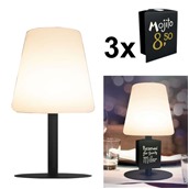 LP-BL-TA Επιτραπέζιο φωτιστικό LED, επαναφορτιζόμενο, με 3 ταμπελάκια, SECURIT