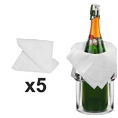 TCHP-5050-5PCS Πακέτο 5 πετσέτες σαμπάνιας, 50x50cm, 100% βαμβακερές