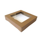 P011814 Χάρτινο καπάκι Kraft, 15x15, με αντιθαμβωτικό παράθυρο και έξυπνο κλείδωμα, ROIS Bros